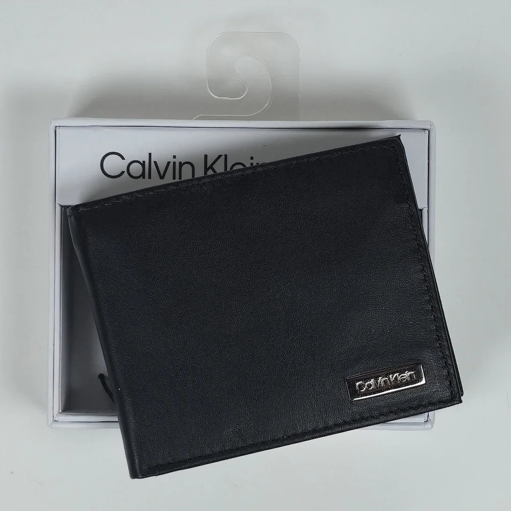 Black Calvin Klein Leather‎ Wallet With RFID Protection
